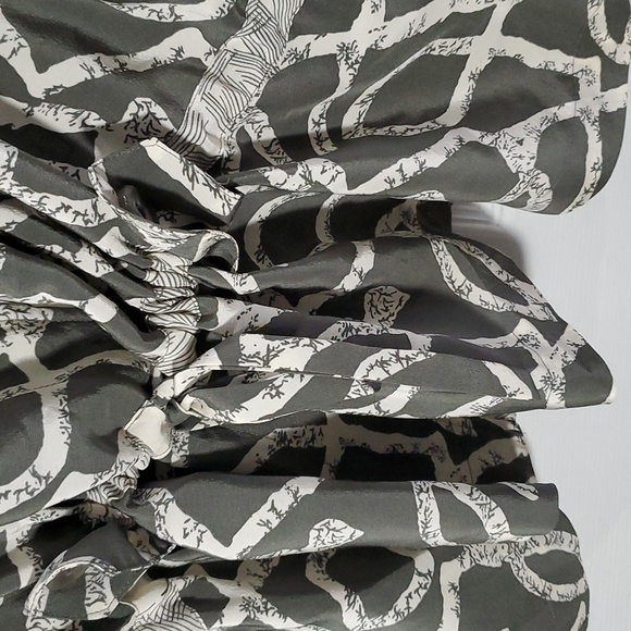 Vintage Shorts Set CHAR 100% Silk 2-Piece Button-front Drawstring Size 8 - Picture 6 of 16